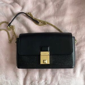 Ted Baker leather black and gold handbag
